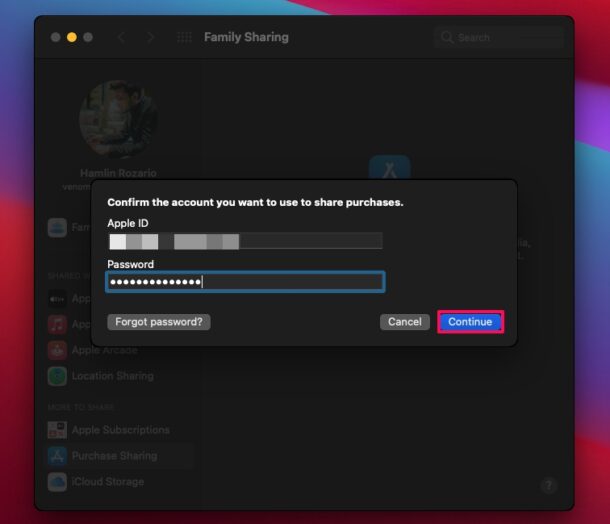 Come condividere gli acquisti con la famiglia su Mac