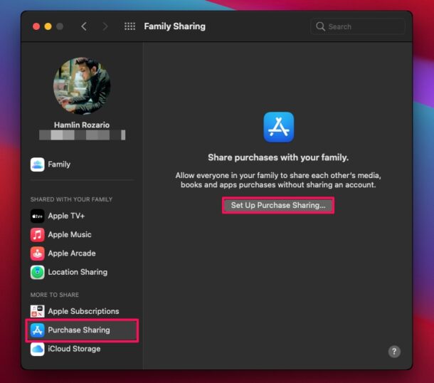 Come condividere gli acquisti con la famiglia su Mac