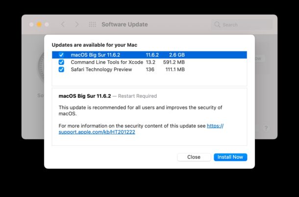 Scarica macOS Big Sur 11.6.2