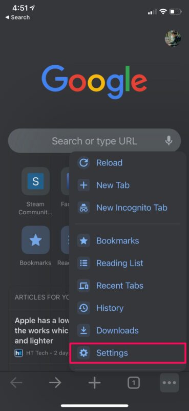 Come modificare il motore di ricerca predefinito su Chrome per iPhone e iPad