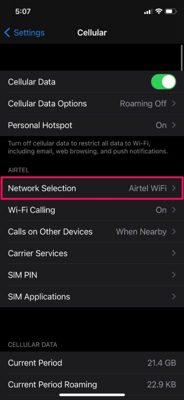 Come selezionare manualmente la rete dell'operatore su iPhone