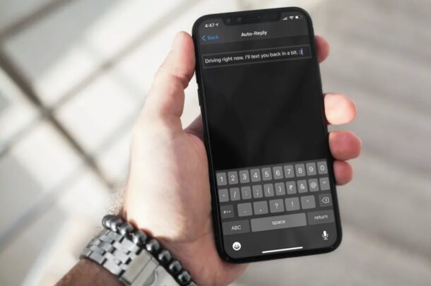 Come modificare il messaggio di risposta automatica per DND durante la guida su iPhone
