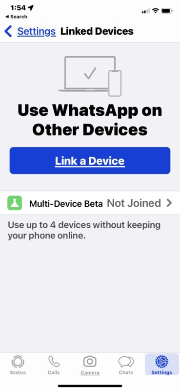 Collega un dispositivo a WhatsApp su iPhone