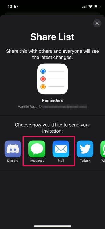 Come condividere promemoria su iPhone e iPad