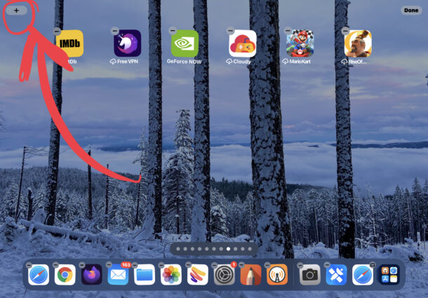 Come aggiungere widget alla schermata iniziale dell'iPad