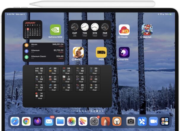 Come aggiungere widget alla schermata iniziale dell'iPad