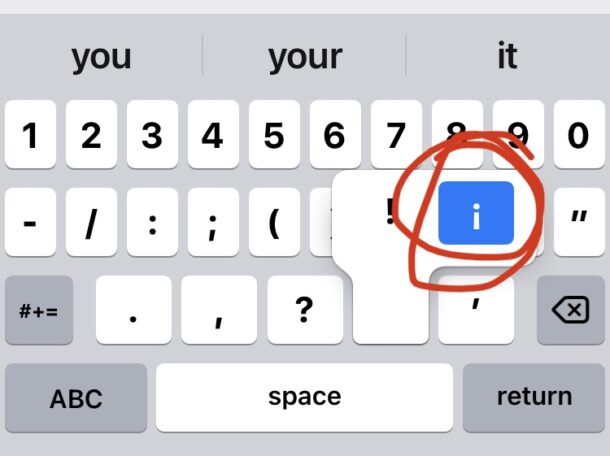 Digita il punto esclamativo capovolto su iPhone e iPad