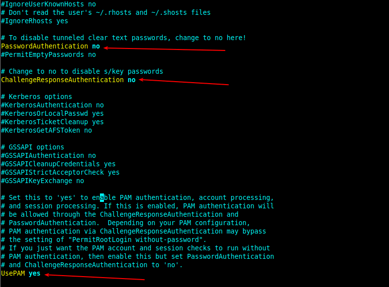 Disabilita l'autenticazione con password SSH