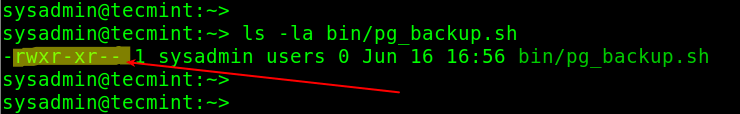 Elenca i permessi dei file in Linux
