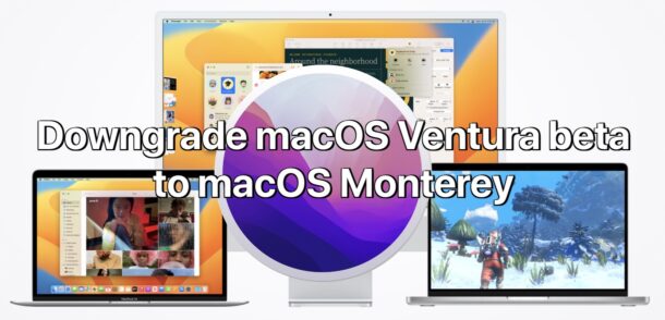 Esegui il downgrade di macOS Ventura beta