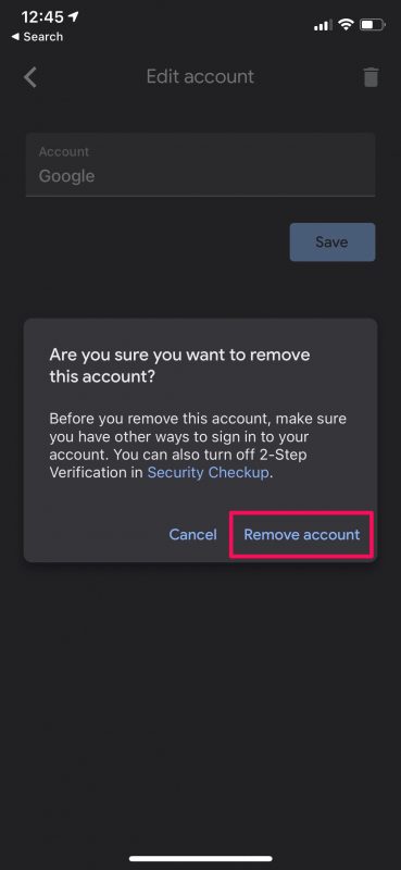 Come rimuovere i vecchi account da Google Authenticator