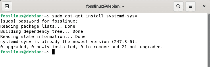 installa systemd sysv