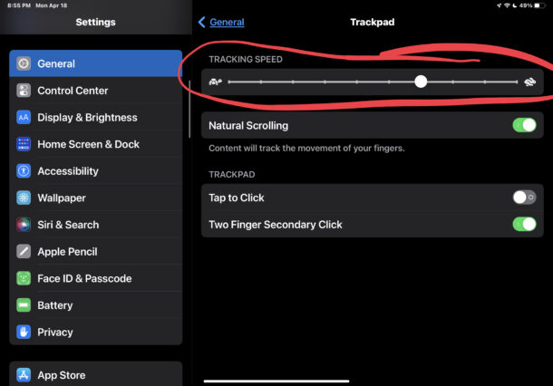 Come modificare la velocità di tracciamento del puntatore del cursore sul trackpad o sul mouse dell'iPad