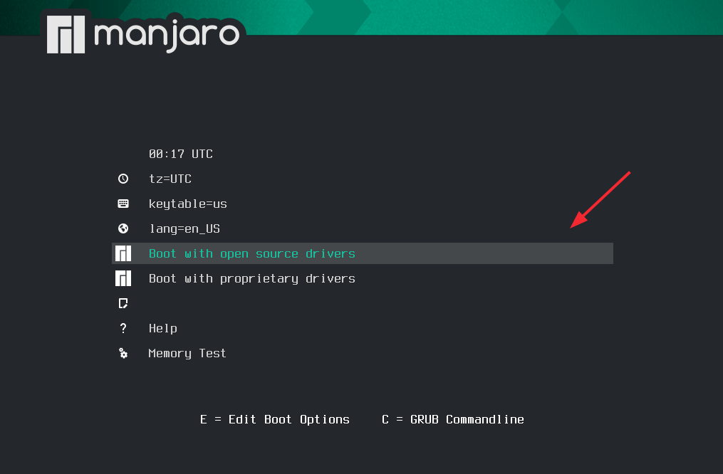 Programma di installazione Linux di Manjaro