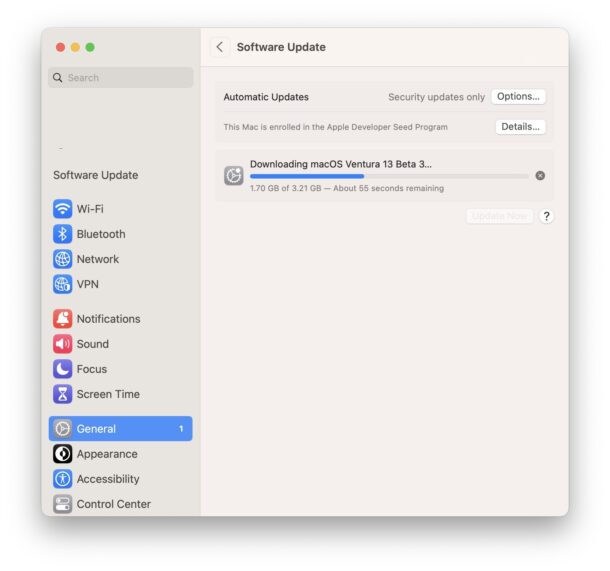 Scarica macOS Ventura beta 3