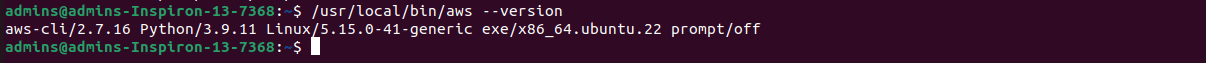 Controlla la versione dell'AWS CLI