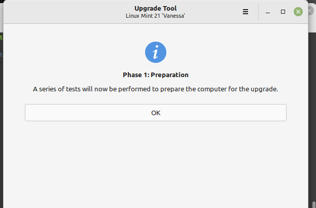 Preparazione per l'aggiornamento di Linux Mint 21