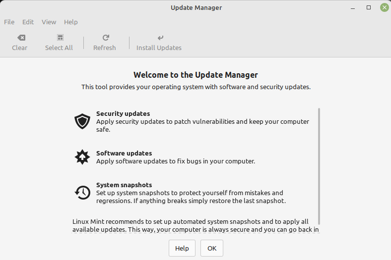 Installa gli aggiornamenti di Linux Mint