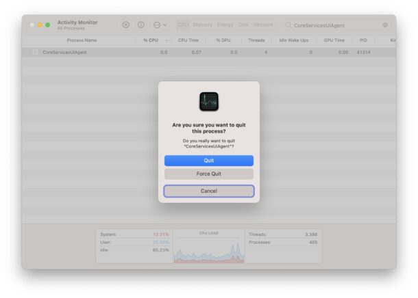 Risolto il problema con la verifica di CoreServicesUIAgent su Mac