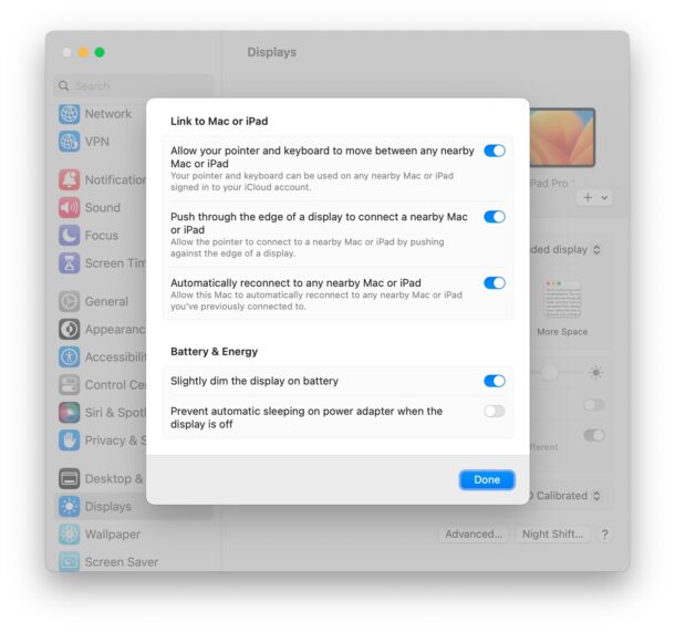 Impostazioni di controllo universale in MacOS Ventura e versioni successive