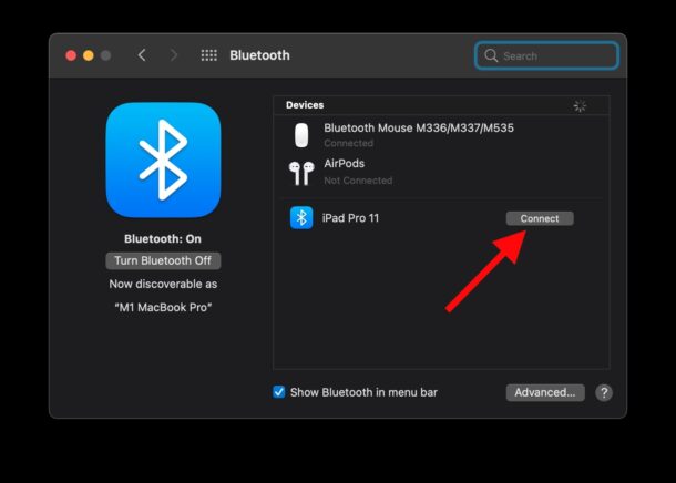Trova iPad da Mac con Bluetooth per risolvere i problemi di Sidecar