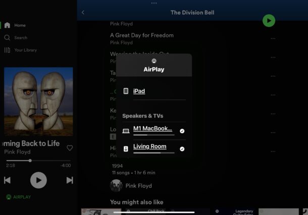 AirPlay seleziona l'uscita dell'altoparlante, inclusi gli altoparlanti Mac e Sonos