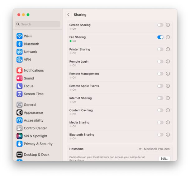 Impostazioni di sistema MacOS in Ventura