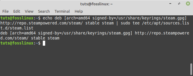 aggiungi il repository della versione stabile