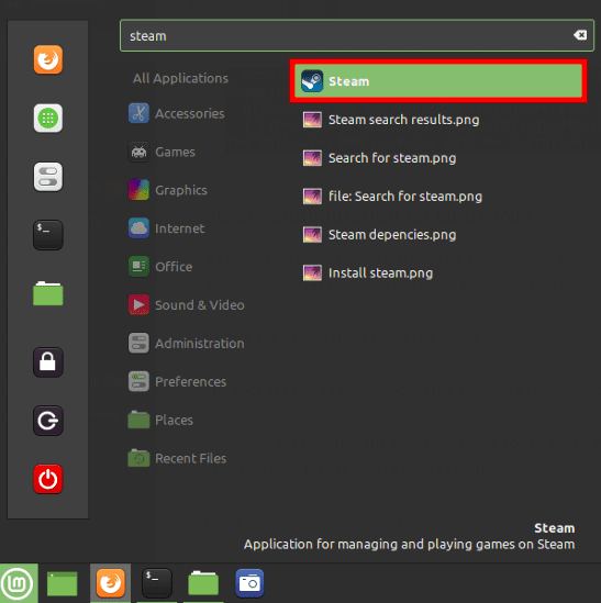 avviare il client Steam