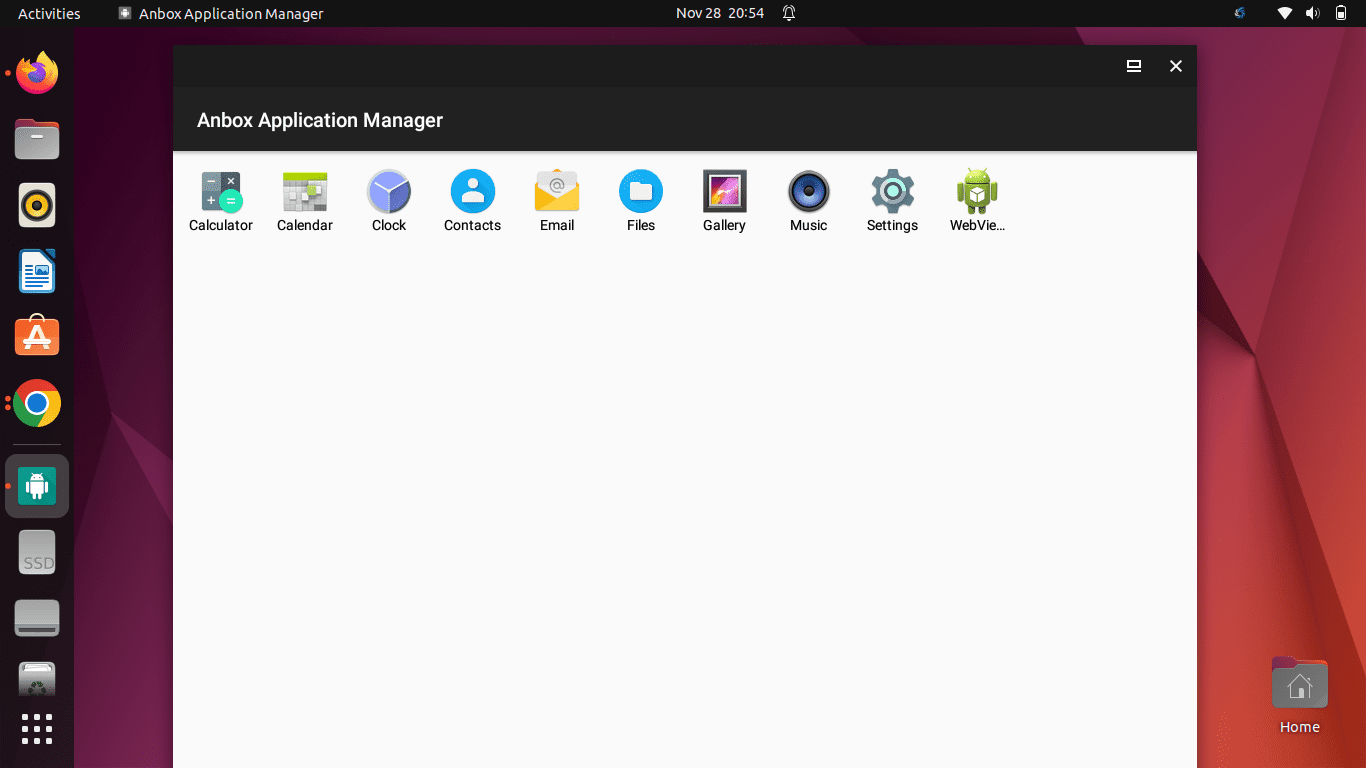 anbox attivo e funzionante