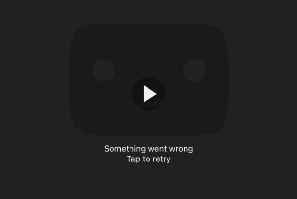 Qualcosa è andato storto Errore di YouTube su iPhone e iPad