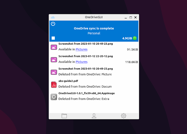 GUI di OneDrive per Linux GUI di OneDrive per Linux