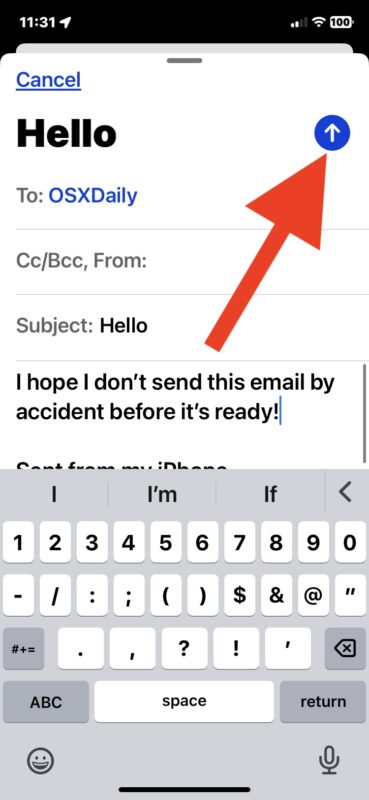 Come annullare l'invio su Mail per iPhone e iPad