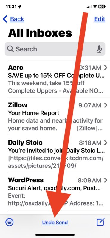 Come annullare l'invio di un'e-mail con Annulla invio su iPhone e iPad
