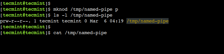 Leggi il file Named Pipe