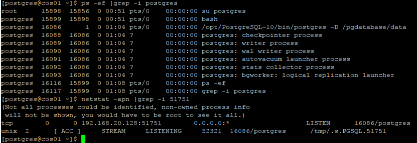 Verificare il database PostgreSQL
