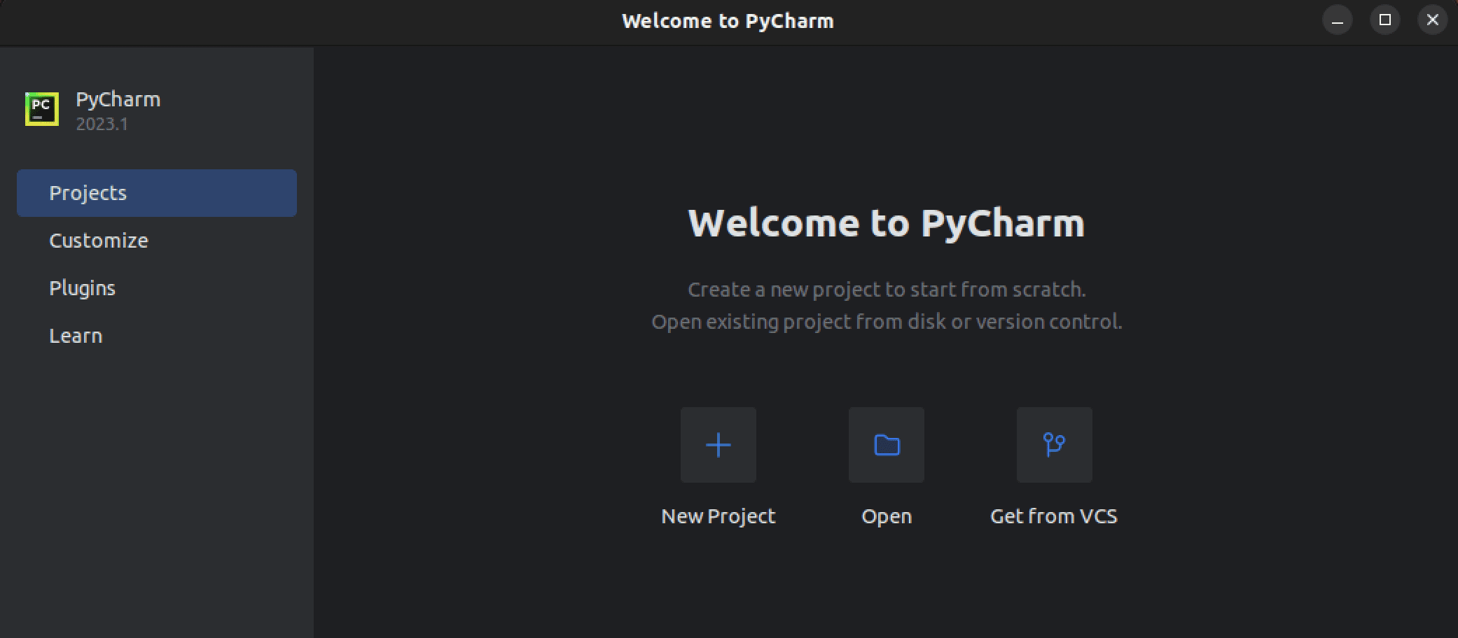finestra del pycharm