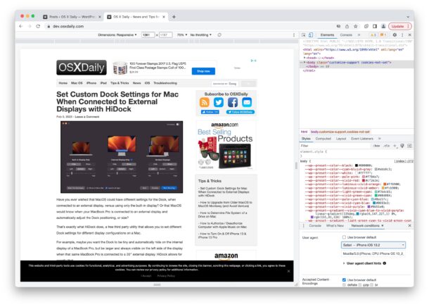 Come modificare l'agente utente nel browser Web Chrome