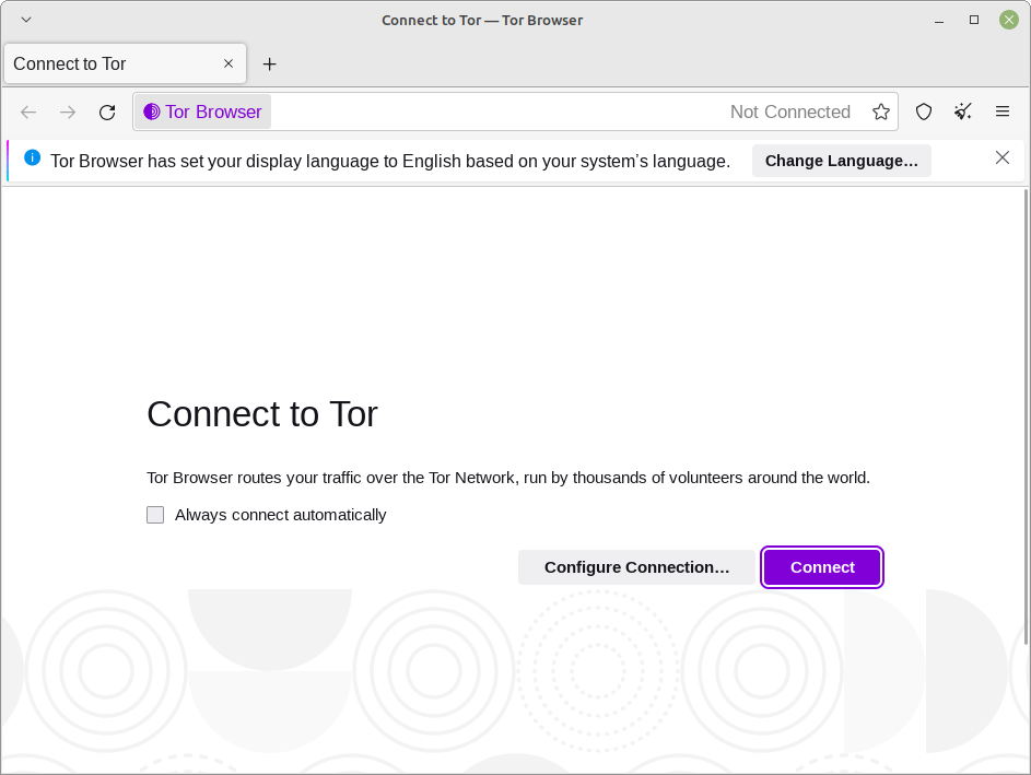 Connetti la rete Tor
