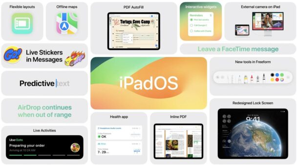 Panoramica delle funzionalità di iPadOS 17