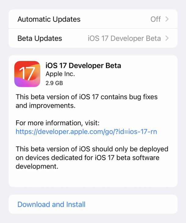 iOS 17 beta 1