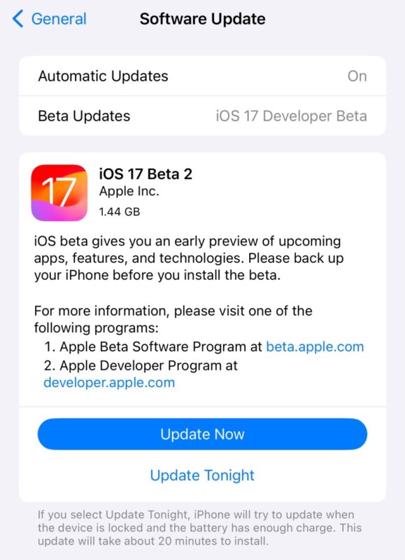 Scarica iOS 17 beta 2