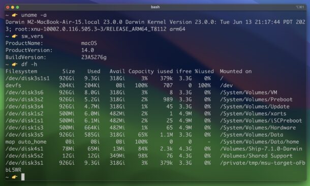 Terminale trasparente in iTerm2