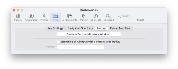 Come configurare un tasto di scelta rapida per l'accesso al terminale scorrevole in iTerm2 per Mac