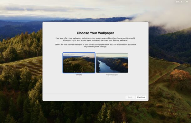 Scegli la schermata iniziale dello sfondo in MacOS Sonoma