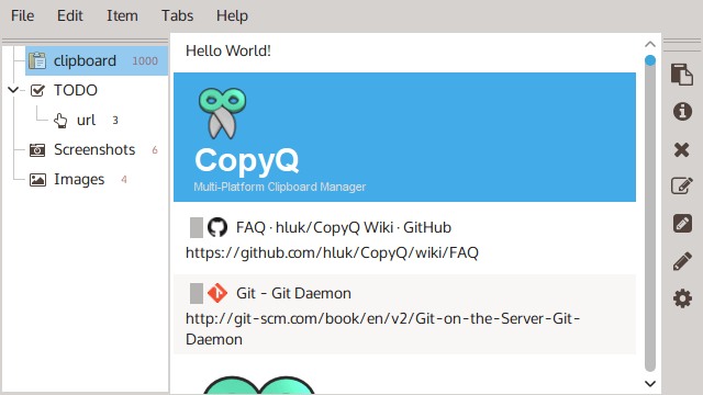 CopyQ Gestore degli appunti