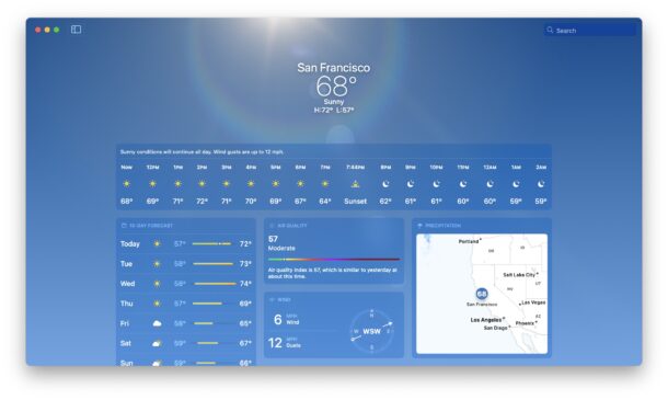 Come trovare la mappa AQI meteo per iPhone, iPad e Mac