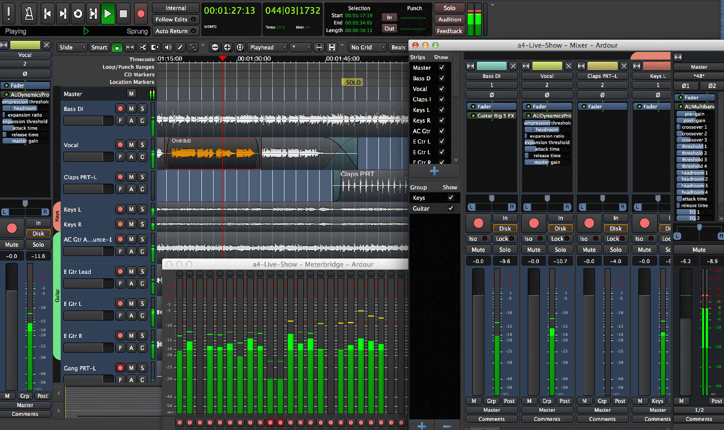 Ardour in esecuzione su Linux