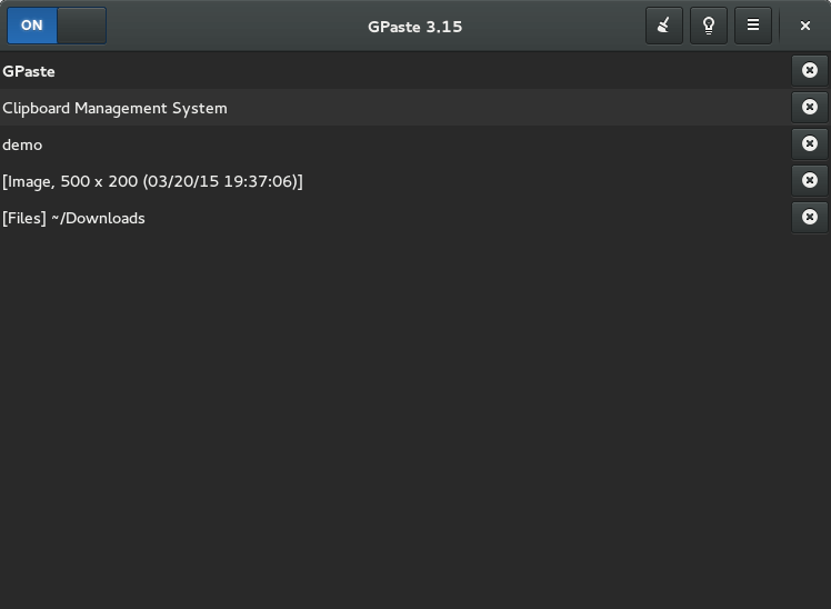 Gestore degli appunti GPaste