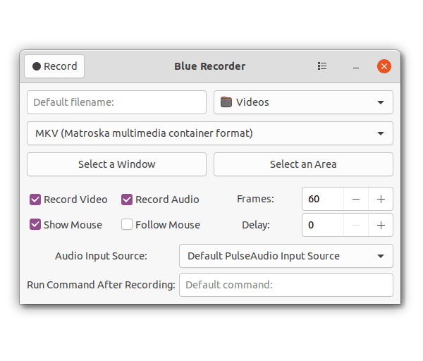 Registratore blu